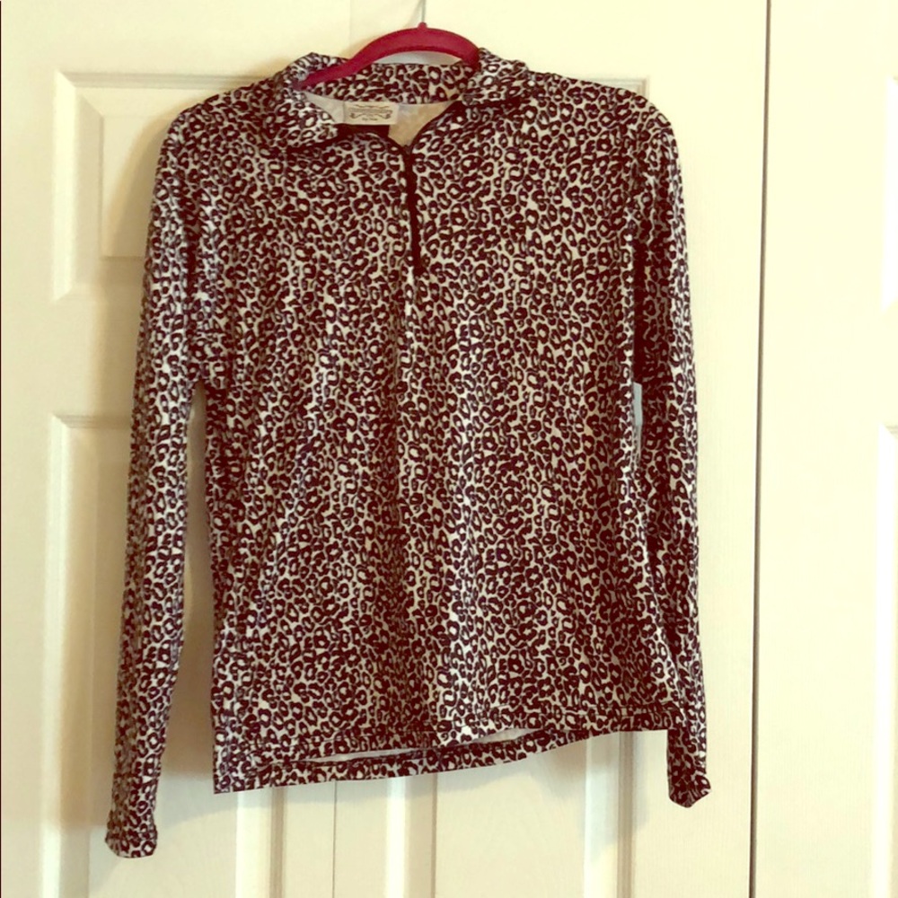 Leopard long sleeve fitness shirt